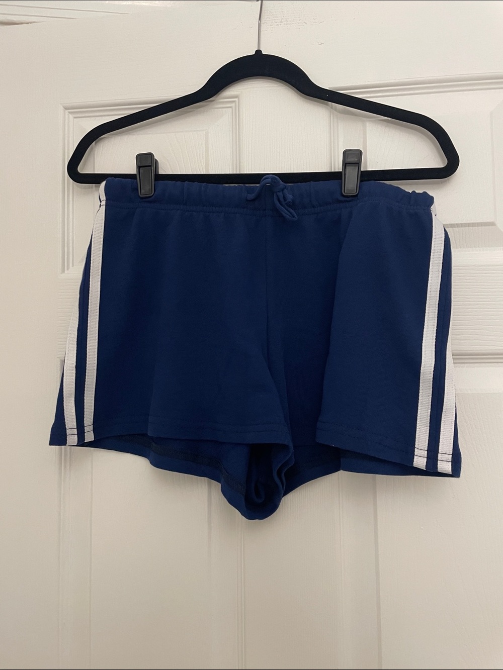 Aqua Women's Navy Athletic Shorts with White Trim